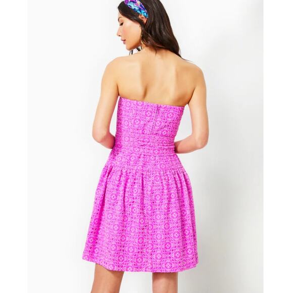 Akela Strapless Fit and Flare Minidress in Orchid by Lily Pullitzer NWT - Picture 6 of 8